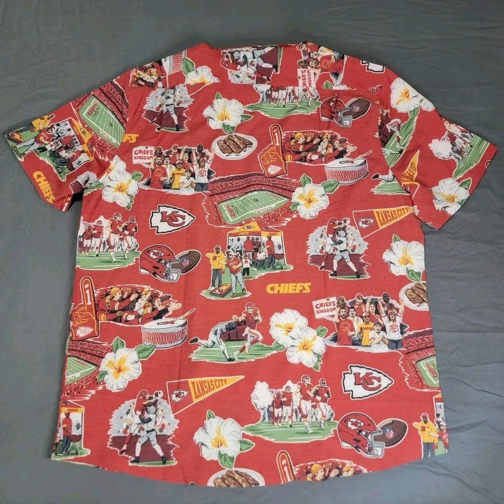 Kansas City Chiefs Reyn Spooner Shirt Mens XL Hawaiian Aloha Football SS NWT